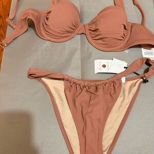 Shade & Shore Tan Bikini Set